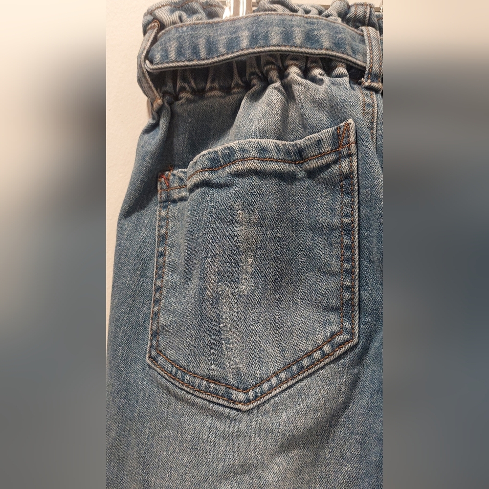 Black Label Blue Straight Leg Jeans Distressed - Picture 8 of 9